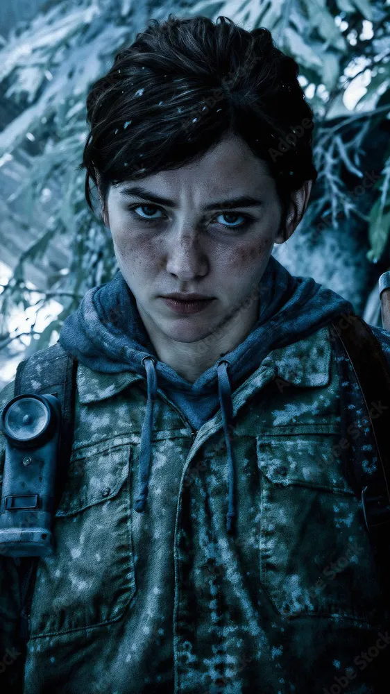 ai character: Ellie Williams  background