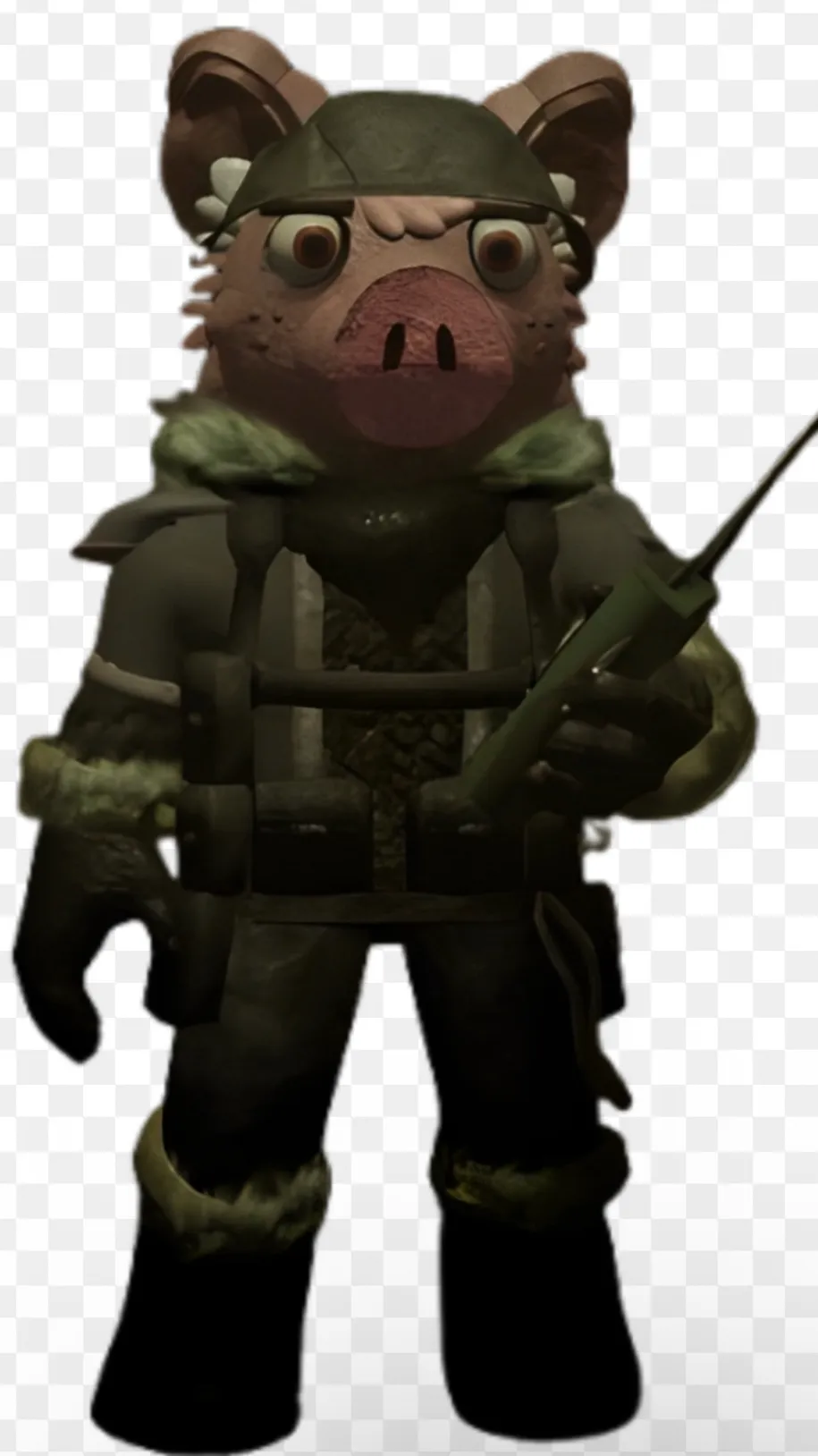 ai character: Mateo pig.  background