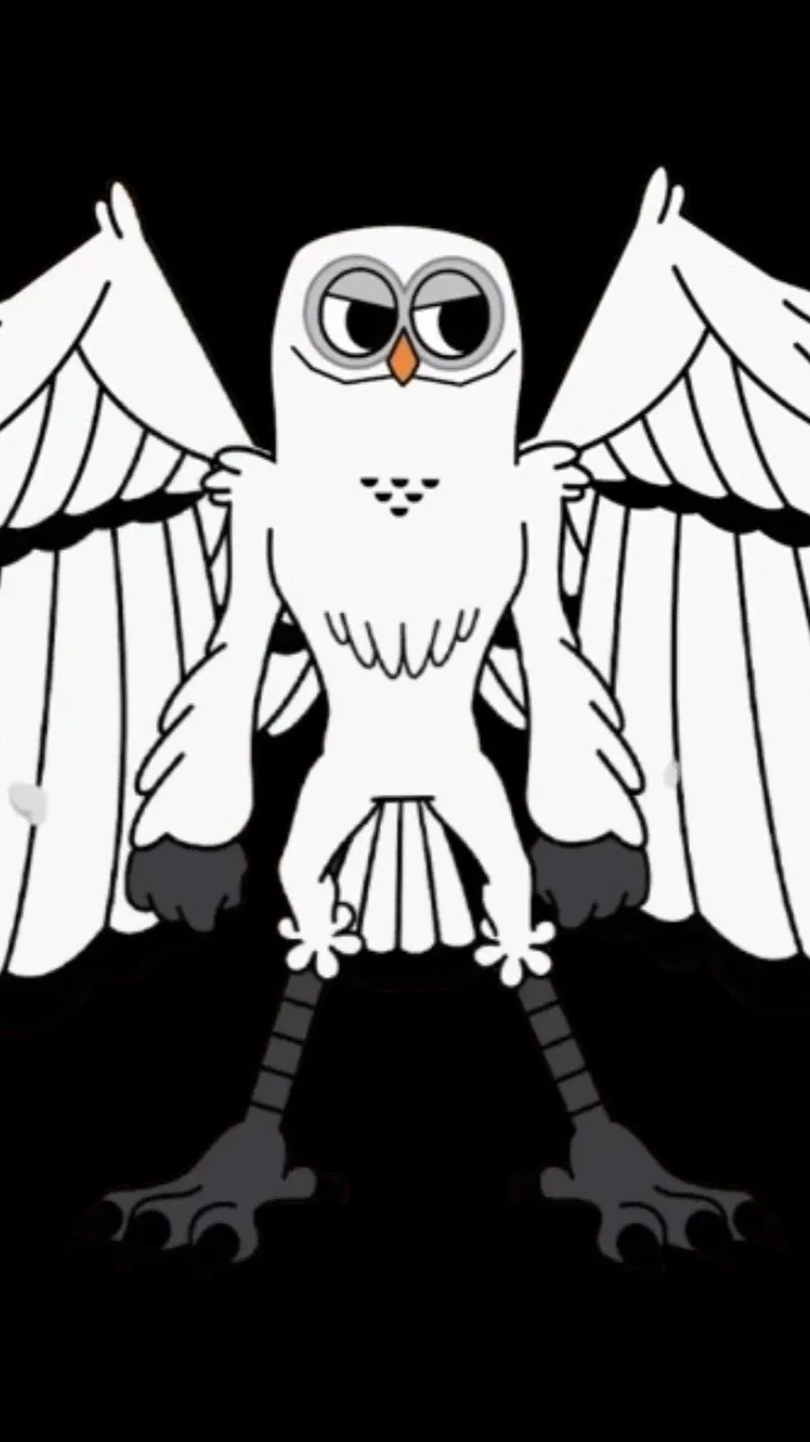 ai character: Gametoons the owl background