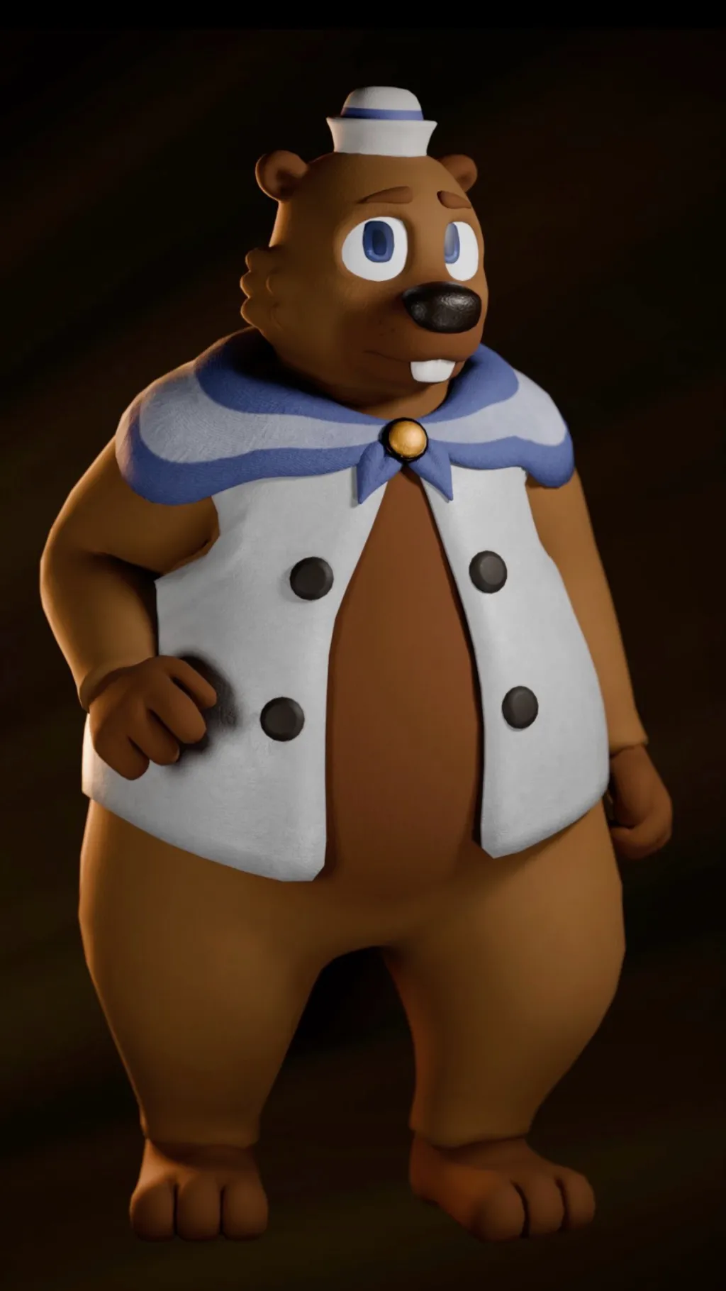 ai character: Bucky beaver  background