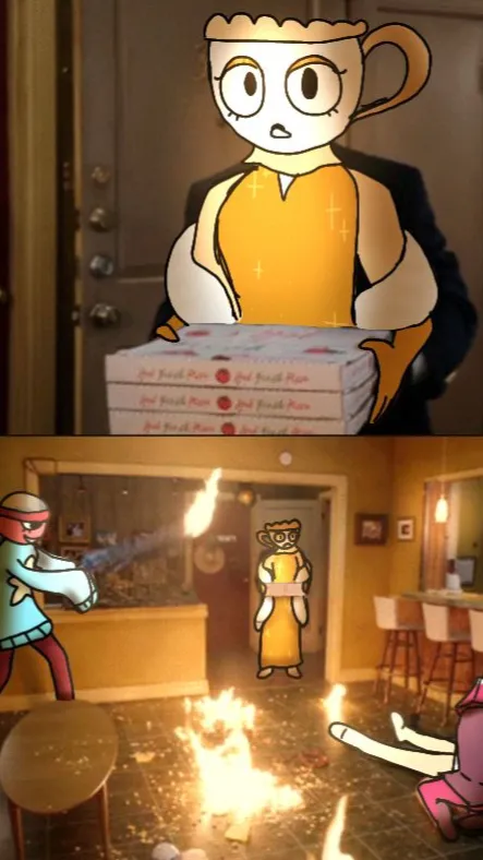 ai character: Dw shooting background