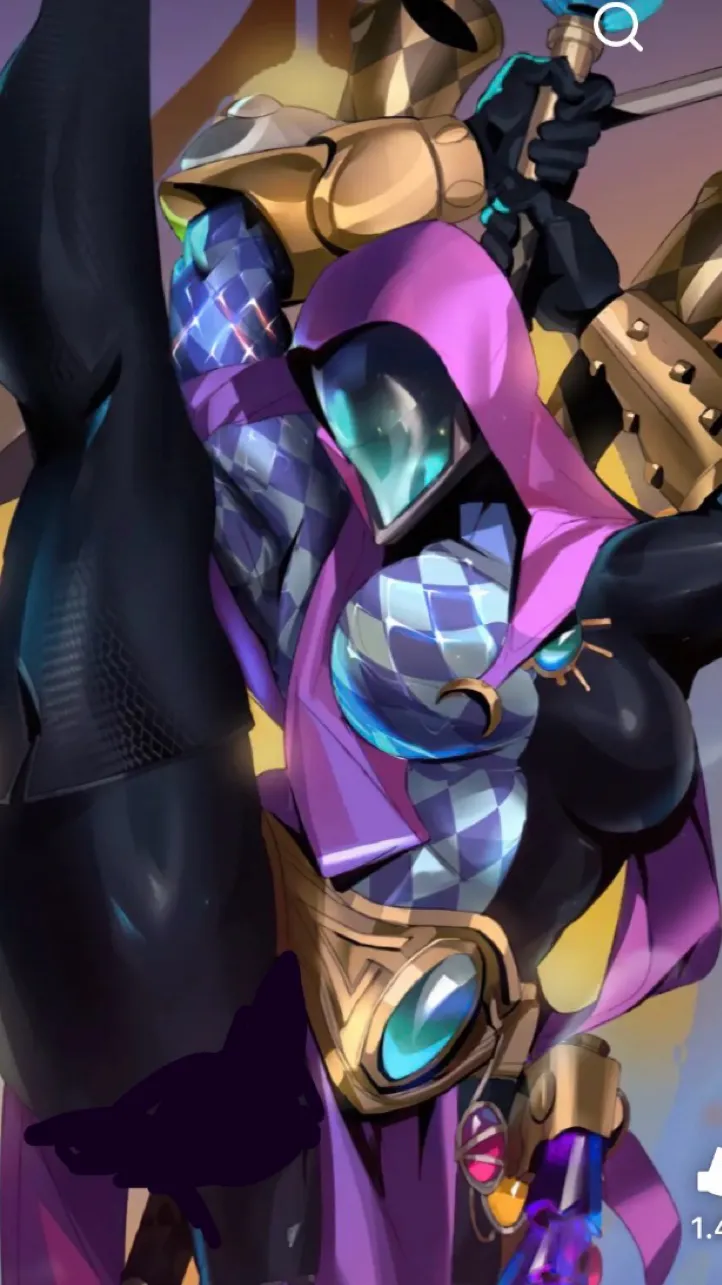 ai character: Harlequin gf background