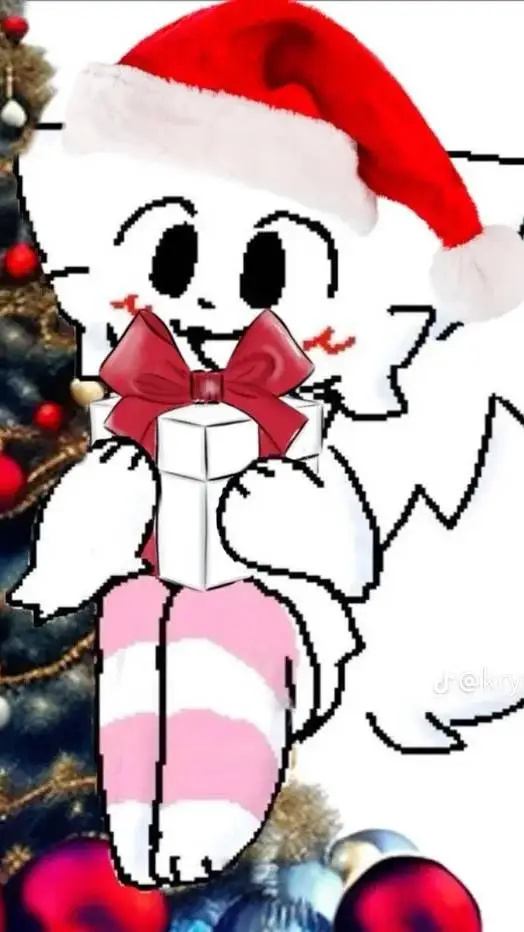 ai character: boykisserChristmas background