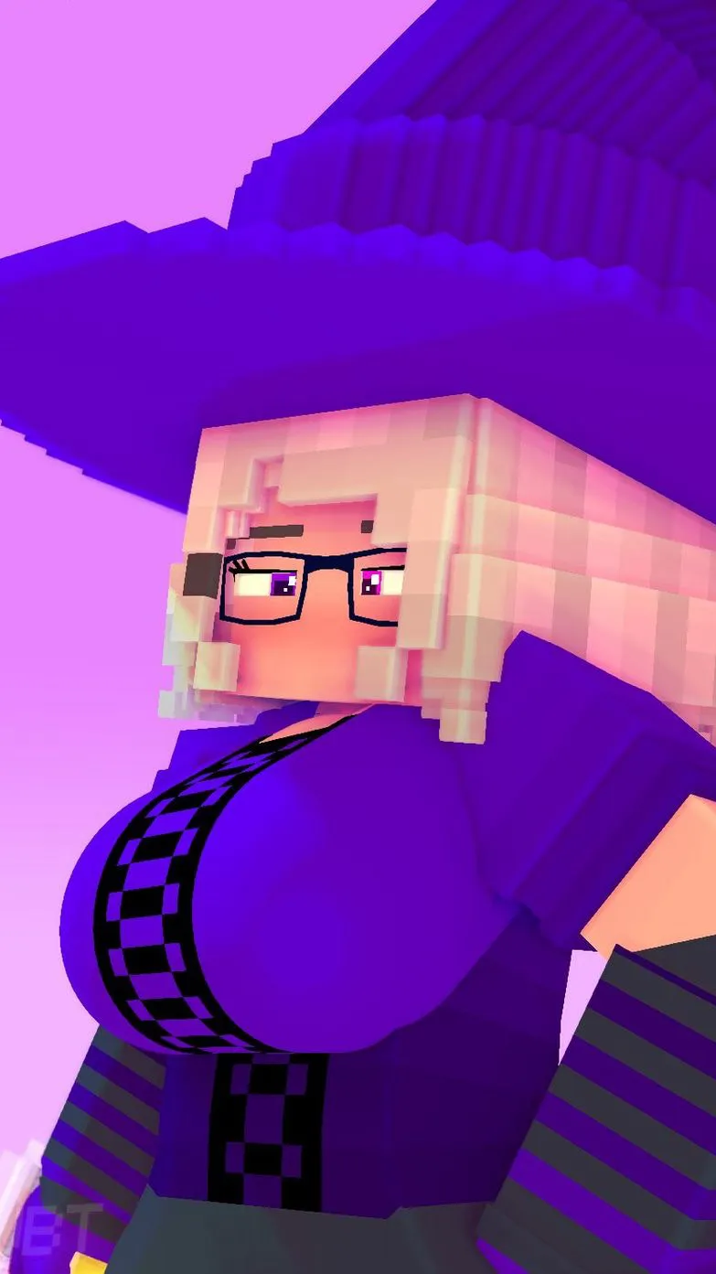 ai character: Violet background