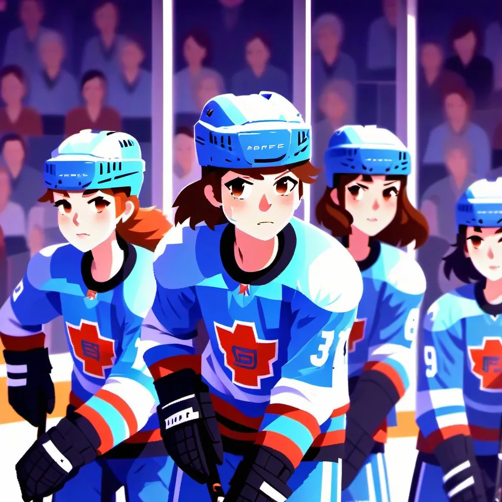 chat with ai character: Female hockey team