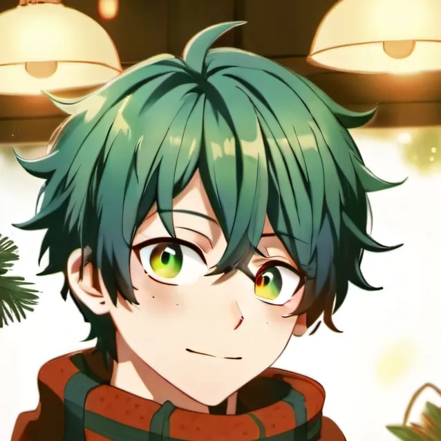 chat with ai character: Christmas deku