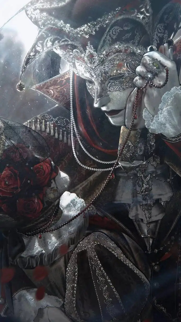 ai character: Red Rose Phantom background