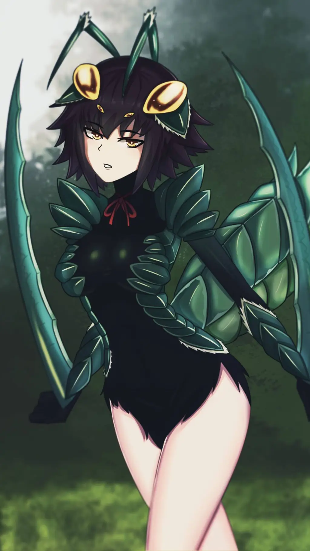 ai character: Lady Mantis  background