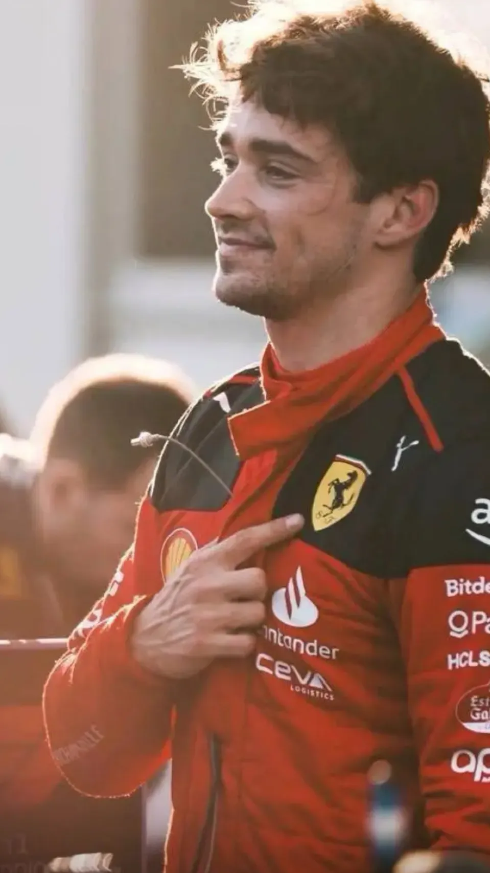ai character: Charles Leclerc  background