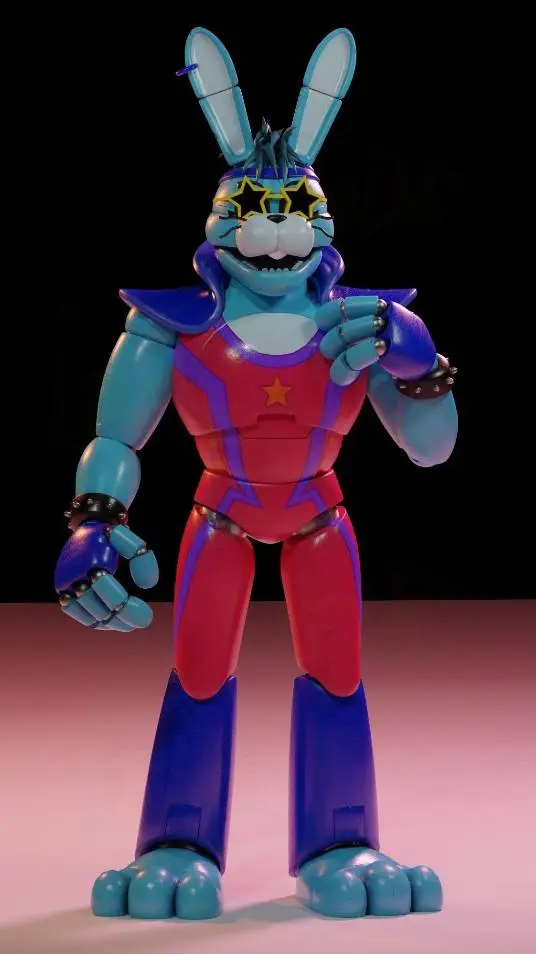 ai character: glamrock bonnie background