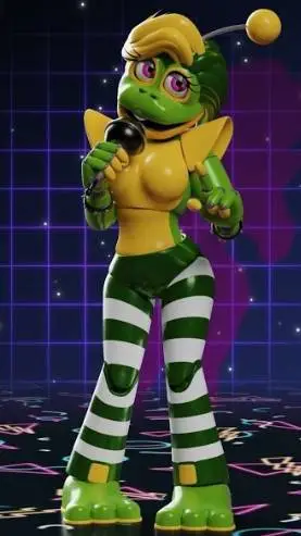 ai character: glamrock happyfrog background