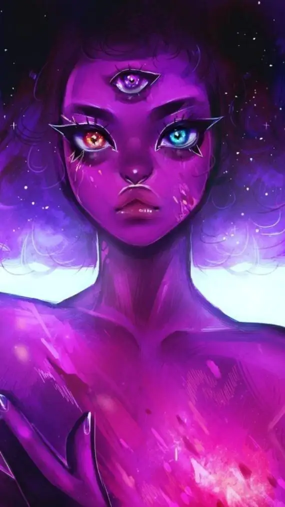 ai character: garnet background