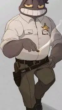 ai character: Sheriff Toadster background