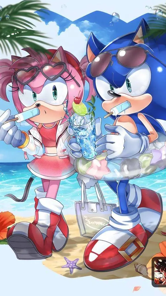 ai character: sonic going  japan background