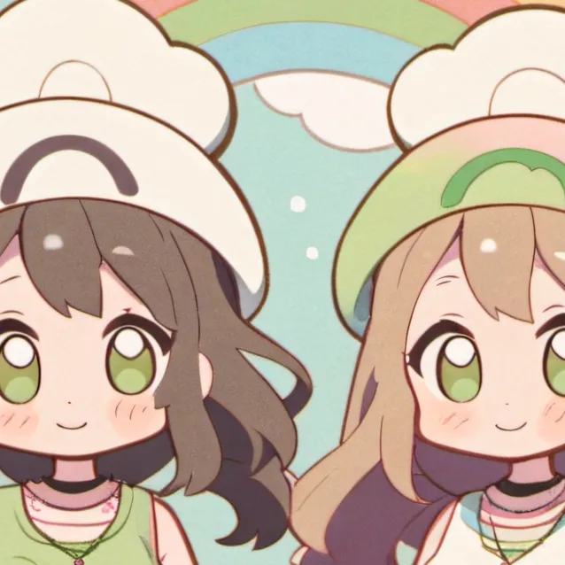 chat with ai character:  cloudy x rainbow