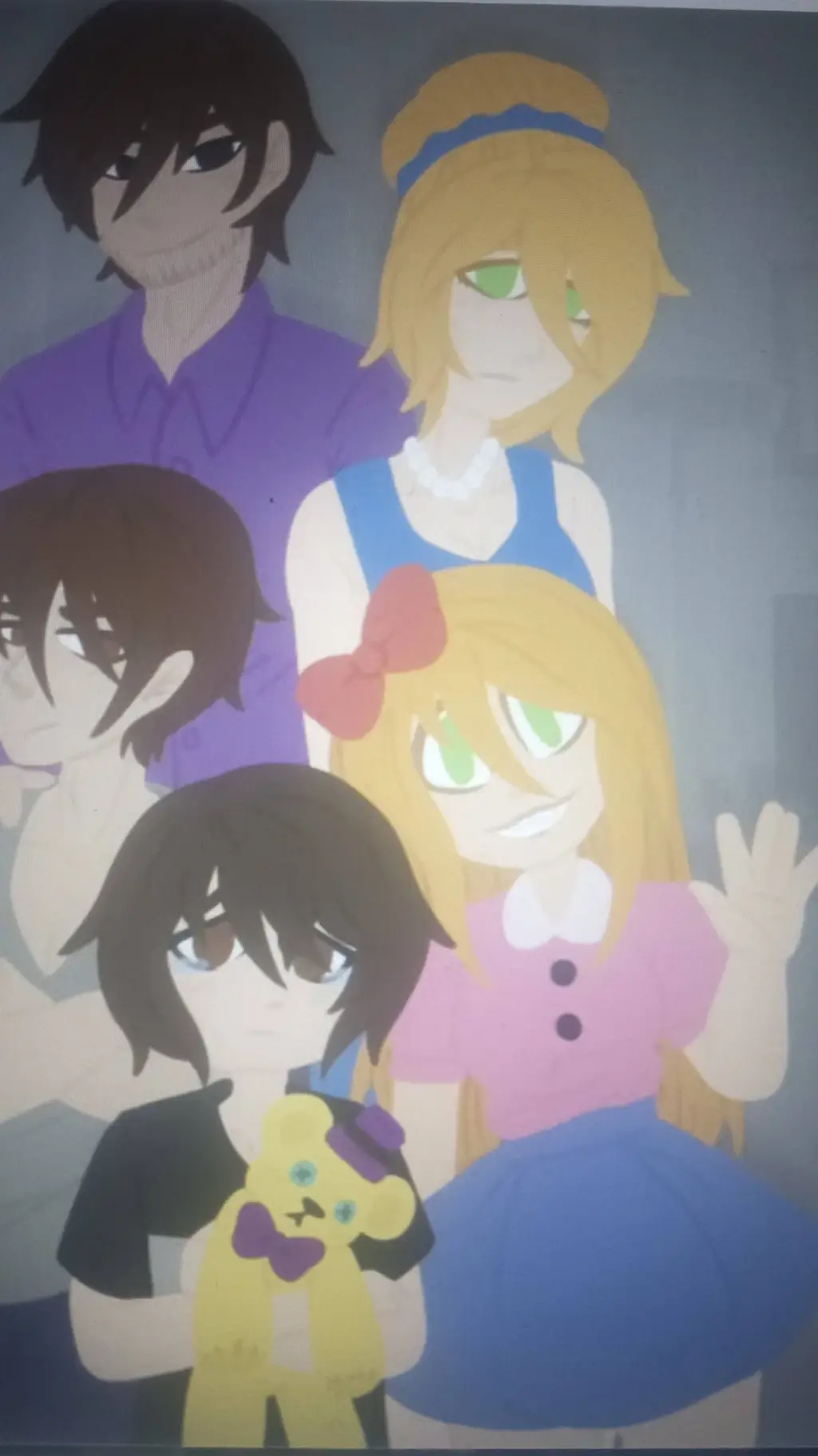 ai character: The Afton family. background