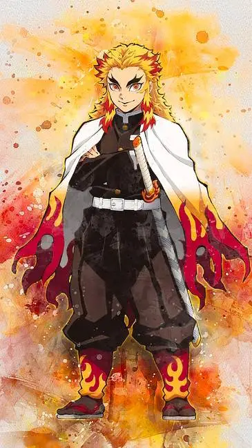 ai character: Kyojuro Rengoku background