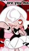ai character: candy apple cookie background