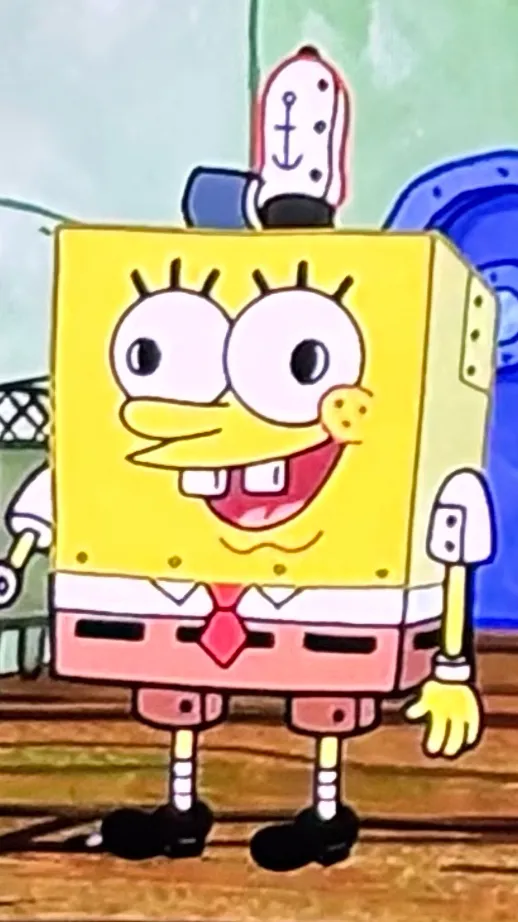 ai character: Robot SpongeBob background