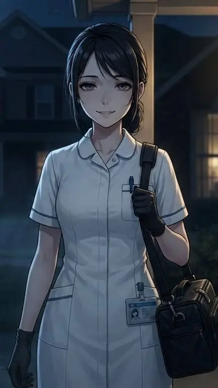 ai character: Nurse Wednesday background