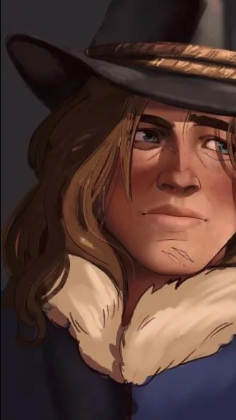 ai character: Female Arthur  background
