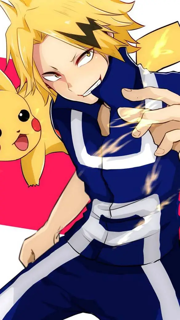 ai character: Denki Kaminari  background