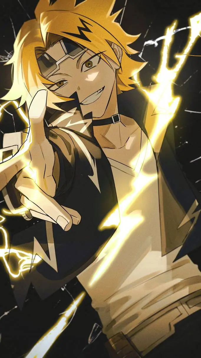 ai character: Denki Kaminari  background