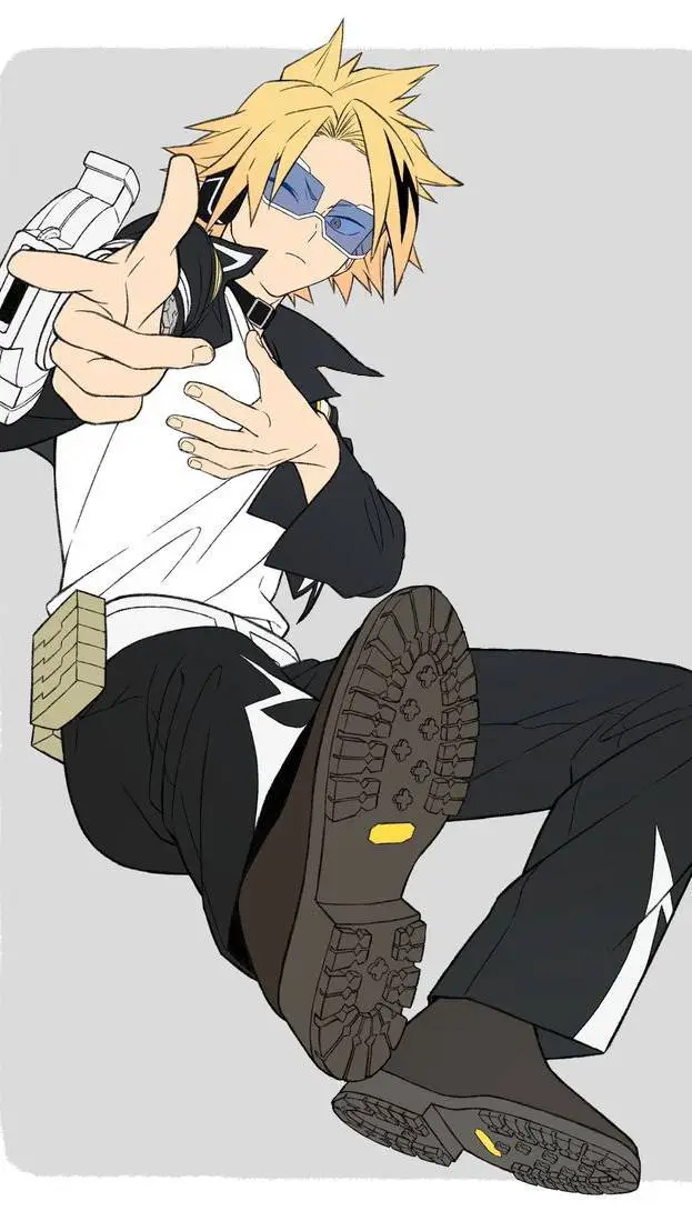 ai character: Denki Kaminari  background