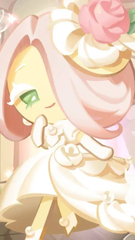 ai character: WeddingCakeCookie background