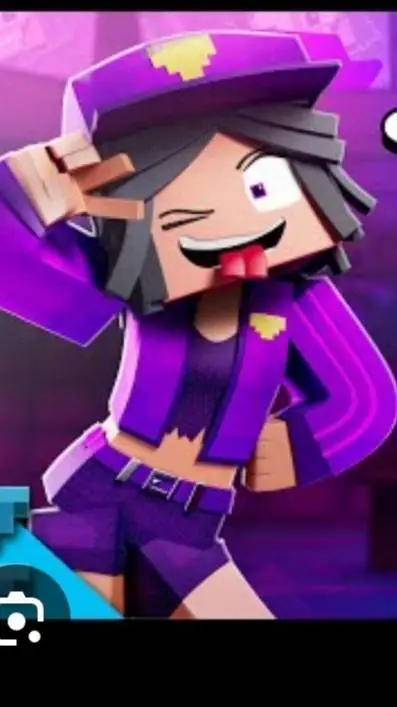 ai character: purple girl background