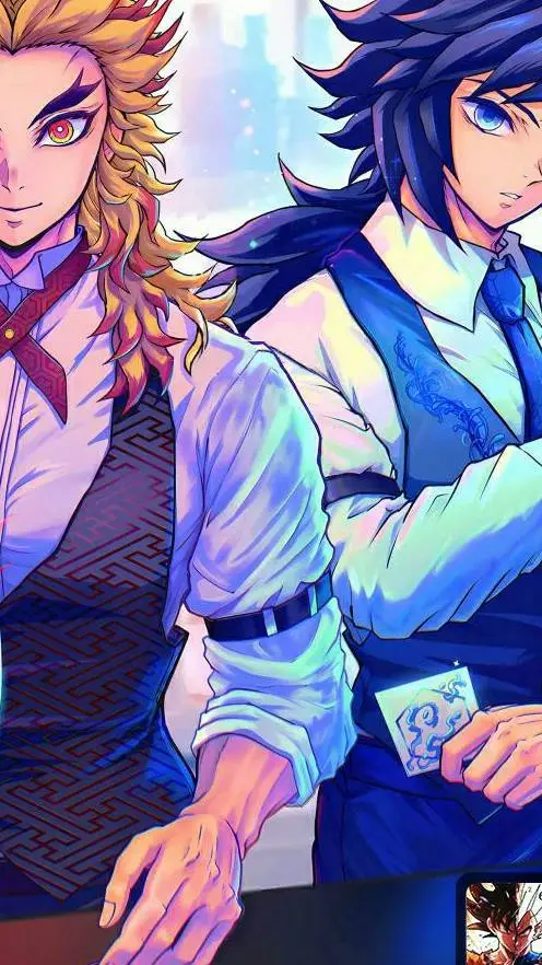 ai character: rengoku x giyuu background