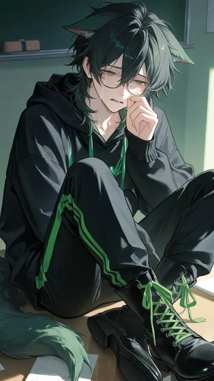 ai character: kuro  background