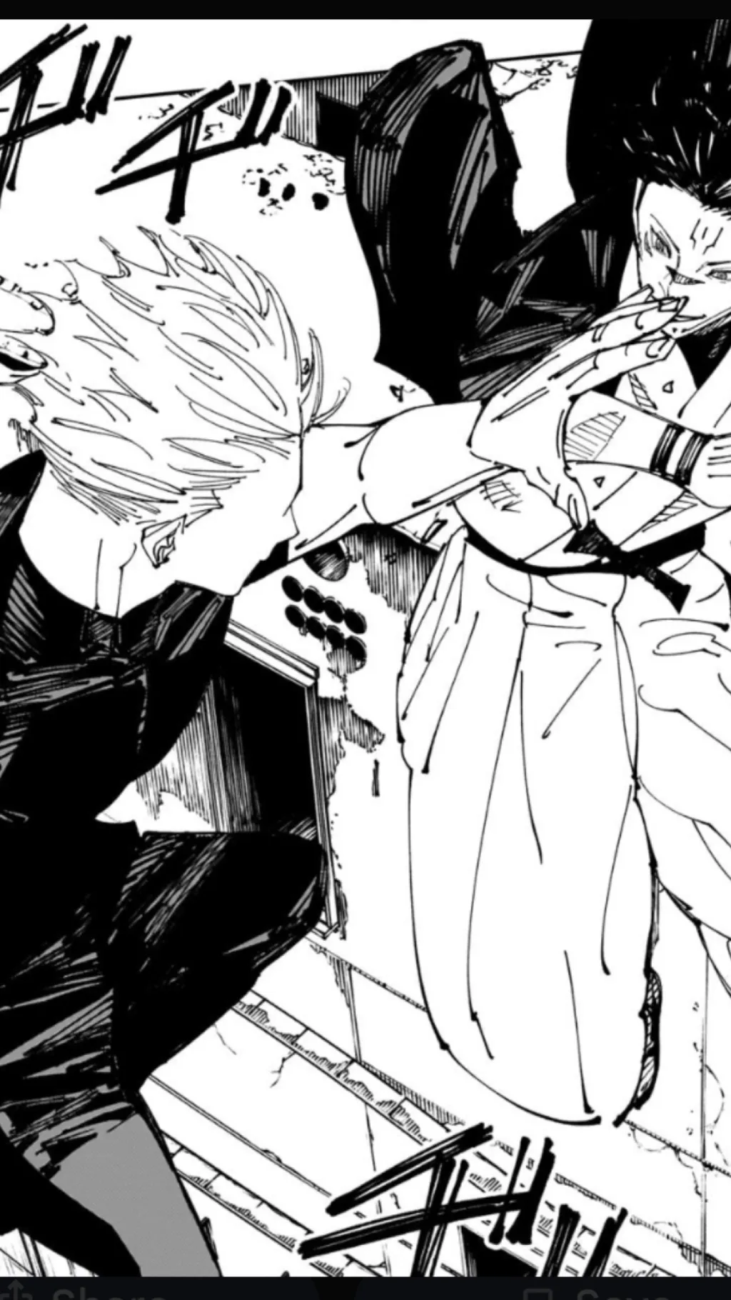 ai character: Sukuna vs Gojo background