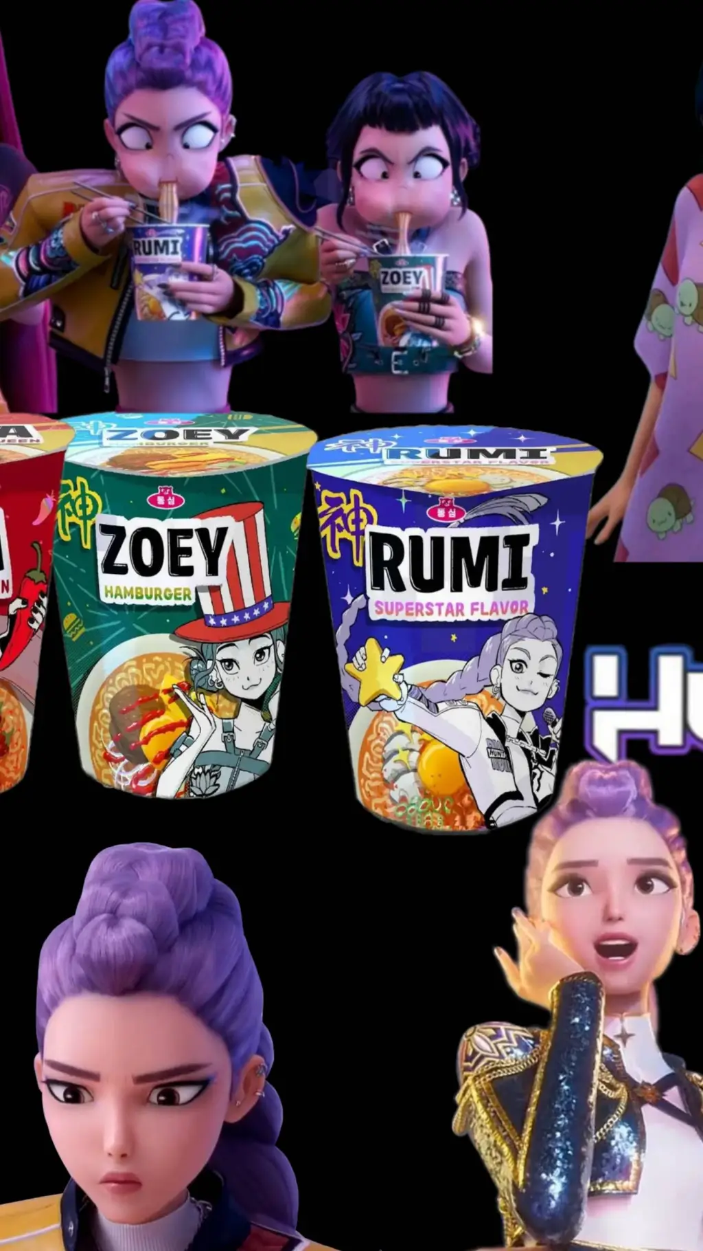 ai character: Rumi and Zoey background