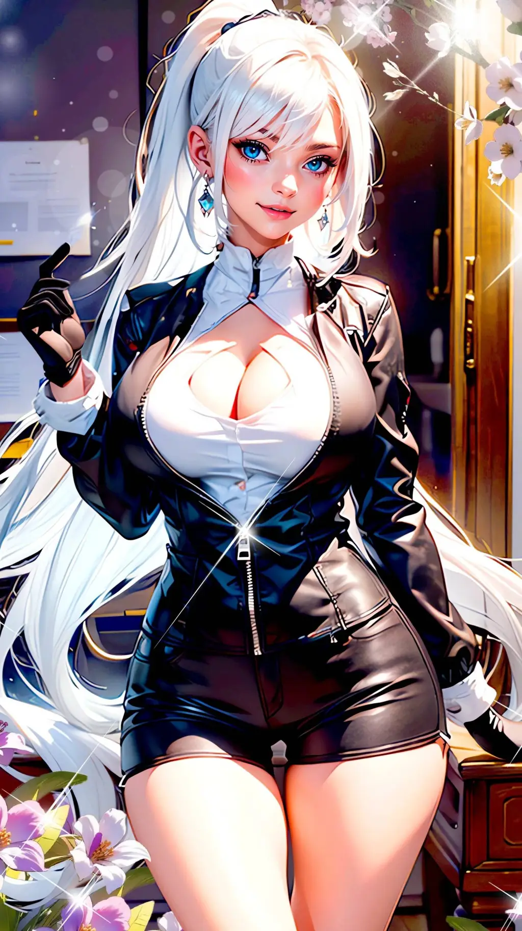ai character: human Amy  background