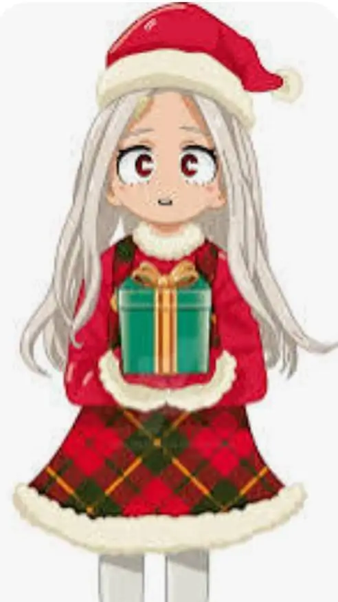 ai character: MHA Christmas background