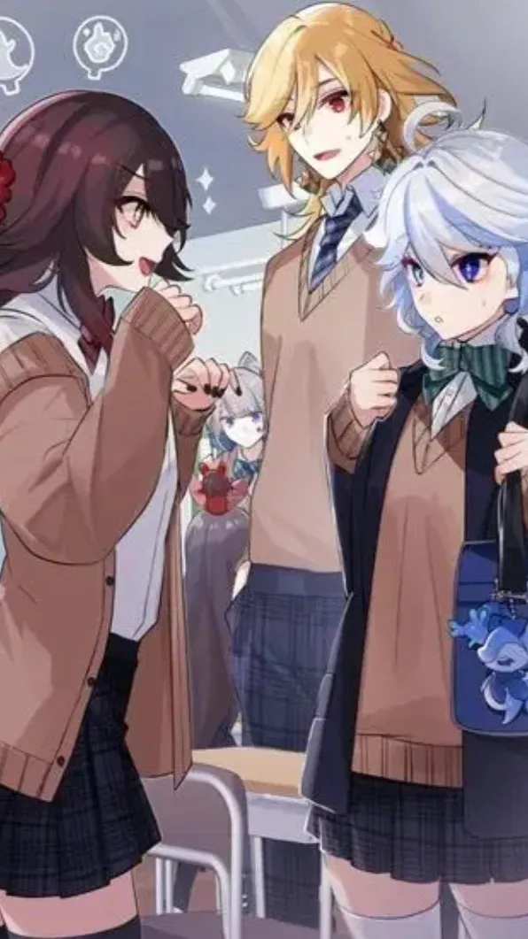 ai character: Genshin School background