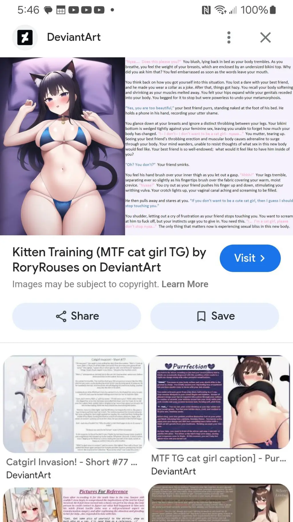 ai character: Naked Catgirl background