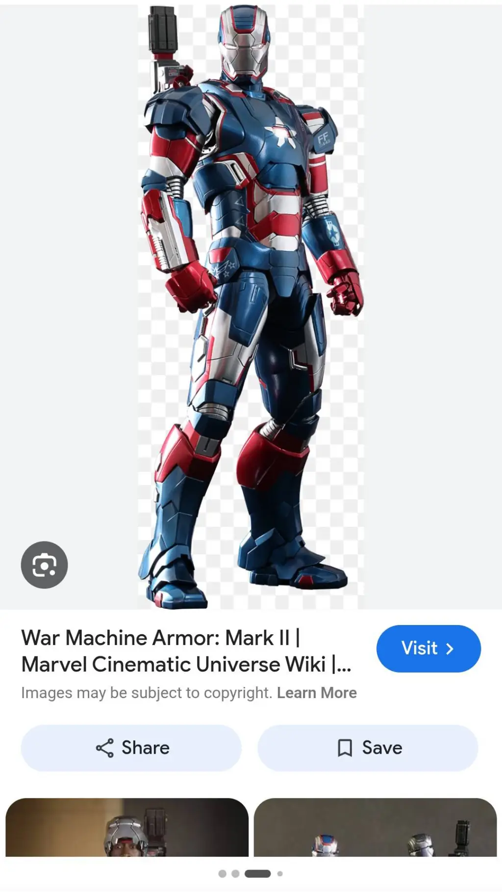 ai character: Iron Patriot Suit background