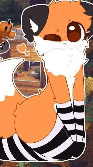 ai character: Minecraft fox furr background