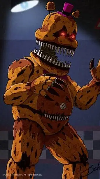 ai character: nightmare Freddy background