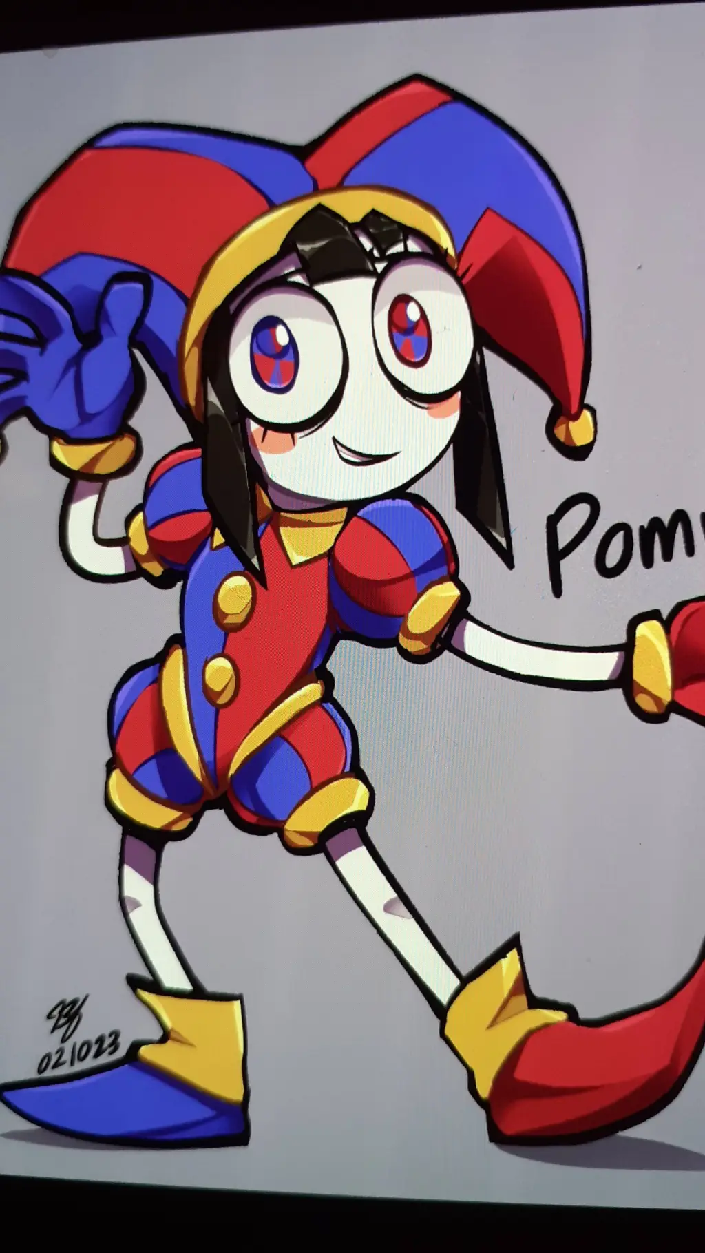 ai character: Pomni  background