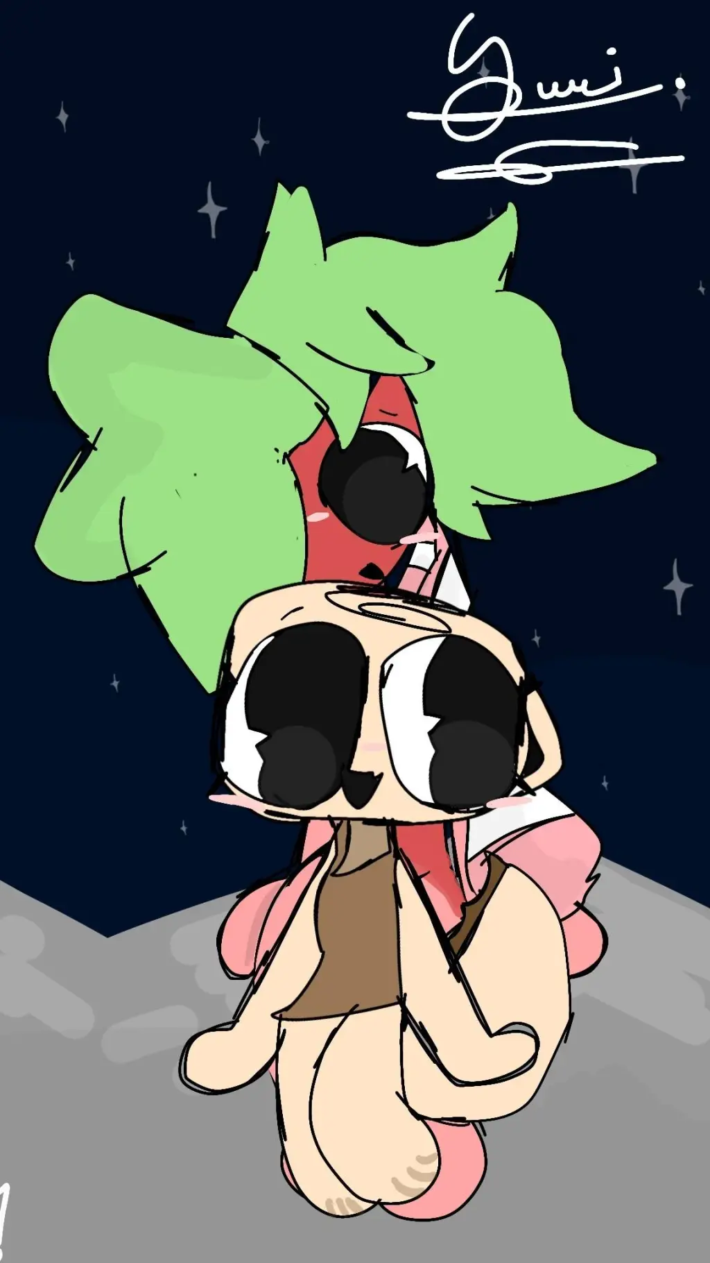 ai character: Dinofruit-family! background
