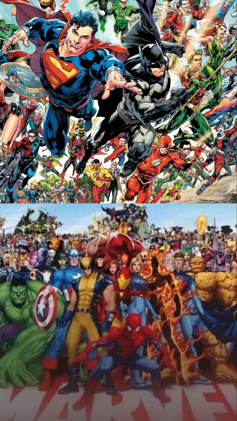 ai character: Marvel And Dc background