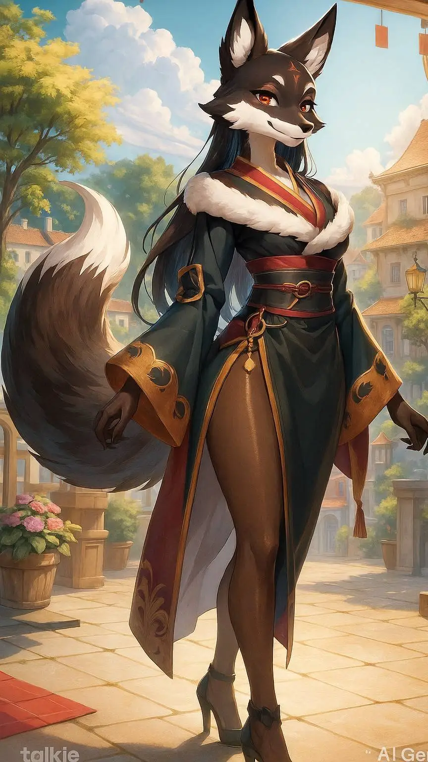 ai character: Ayame  background
