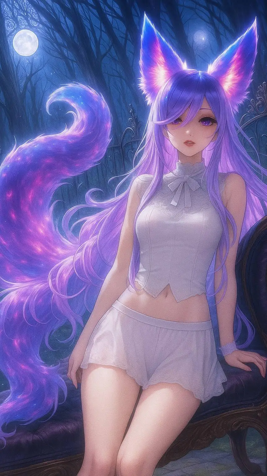 ai character: Lyrielle Amethyst background