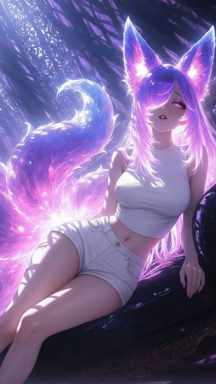 ai character: Lyrielle Amethyst background