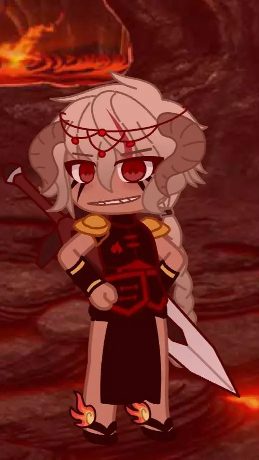 ai character: 🔥🗡 Aries (Ari) 🗡🔥 background