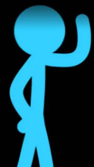 ai character: blue background