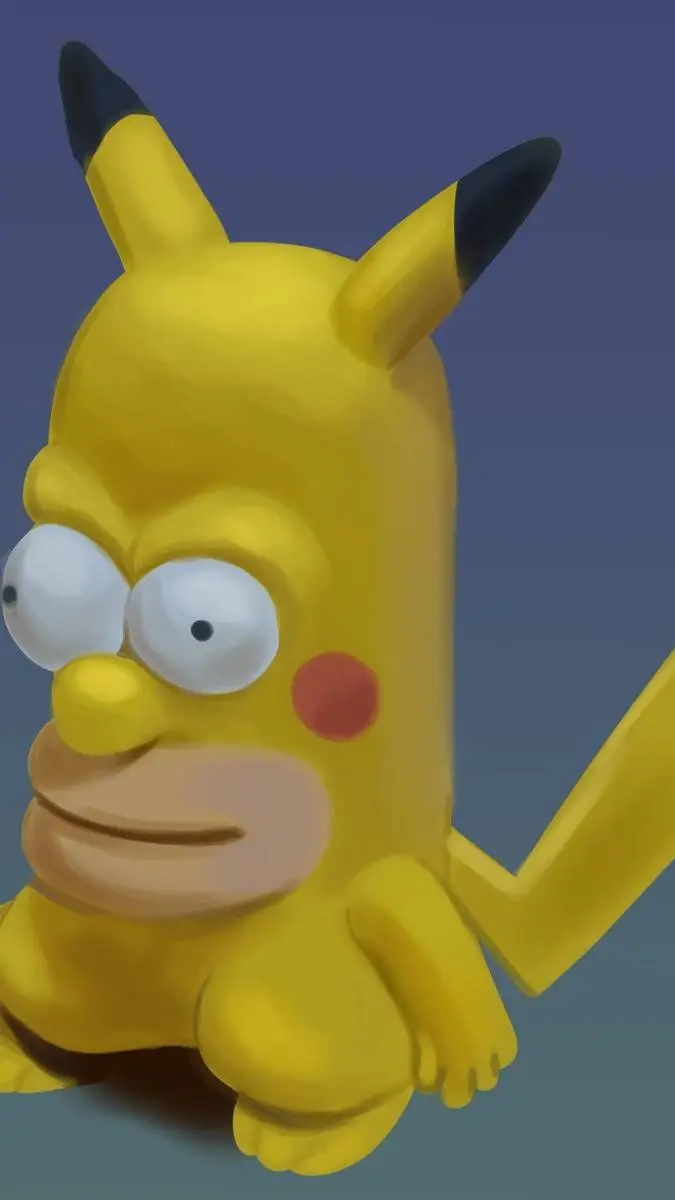 ai character: Pikachu at home background
